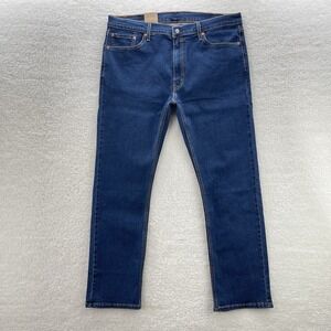 Levis 513 Jeans Mens 38x32 Blue Slim Straight Medium Wash Stretch Denim Preppy